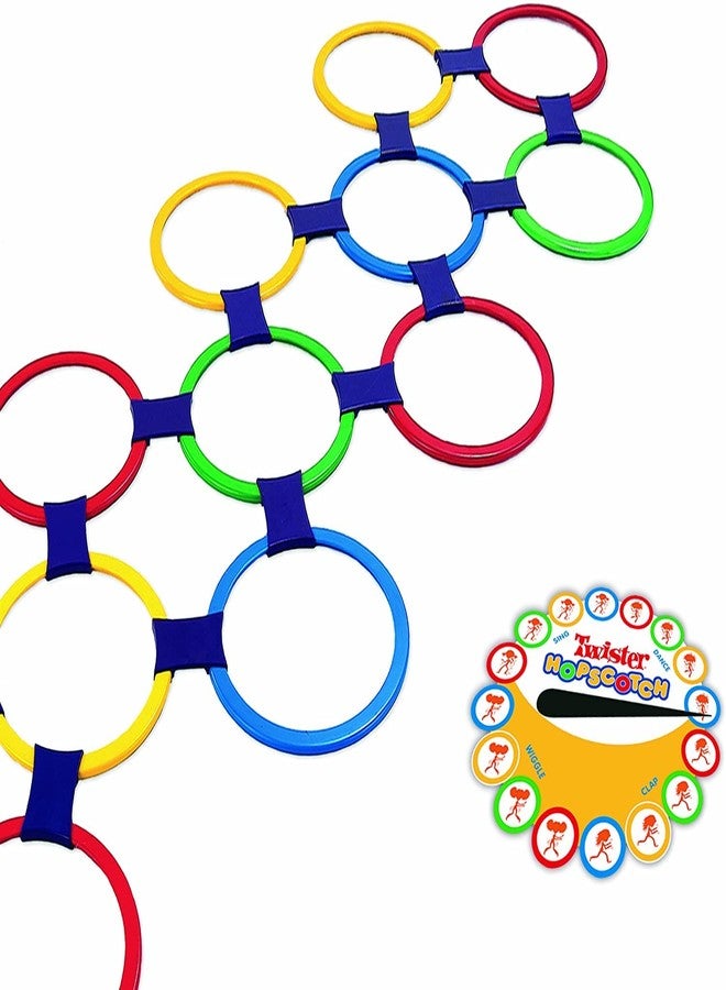 توي شاين لعبة حلقات الحجلة من توي شاين، 13 حلقة بلاستيكية متعددة الألوان ووصلات للاستخدام الداخلي أو الخارجي - مجموعة لعب إبداعية ممتعة للبنات والأولاد - Image 2